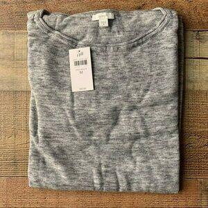 J. Jill women's size medium long sleeve crew neck gray marble knit sweater